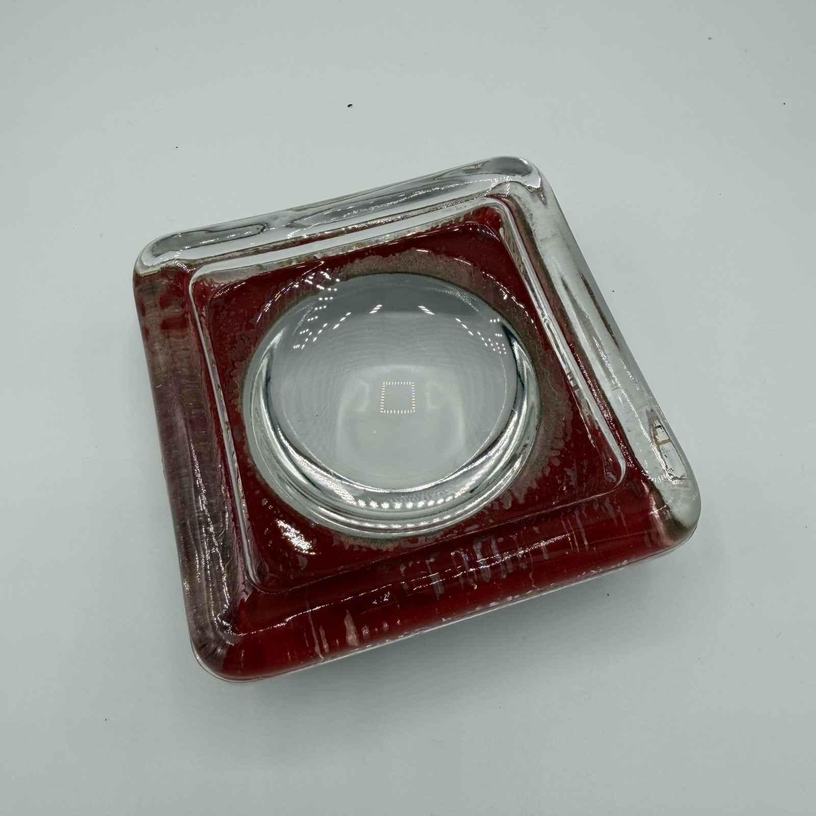 Vintage Glass Advertising Bubble Magnifier/Paperweight - Real Estate Insurance ￼