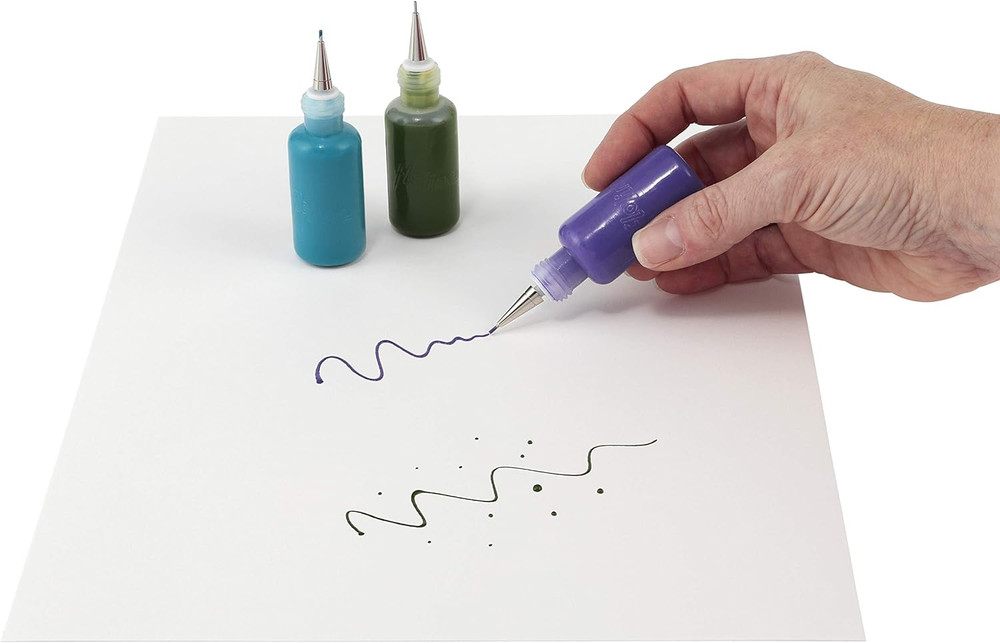Creative Mark Precision Tip Applicator Bottle - Flo Line Squeeze Bottle with Sta