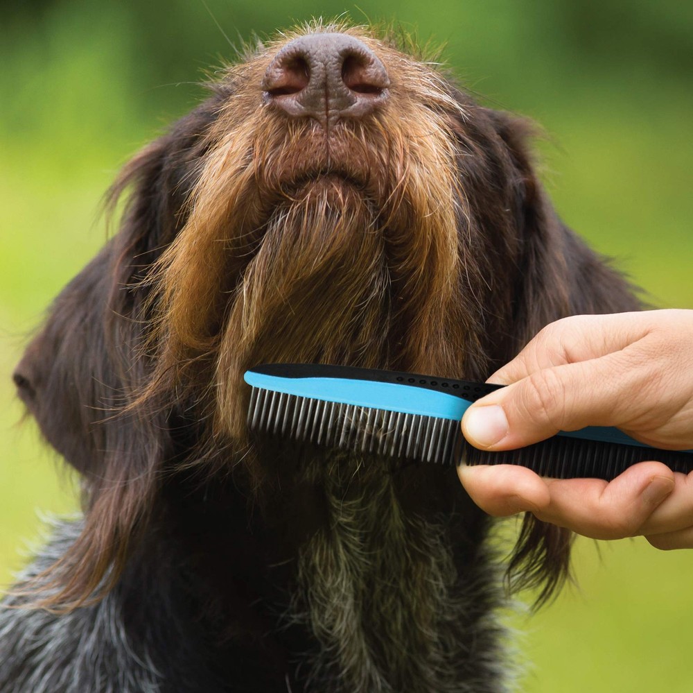 Pets First 2 Pack Dog Comb Small & Large PET for & Large, Blue