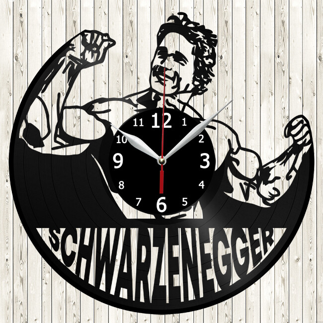 Arnold Schwarzenegger Vinyl Record Wall Clock Decor Handmade 4240