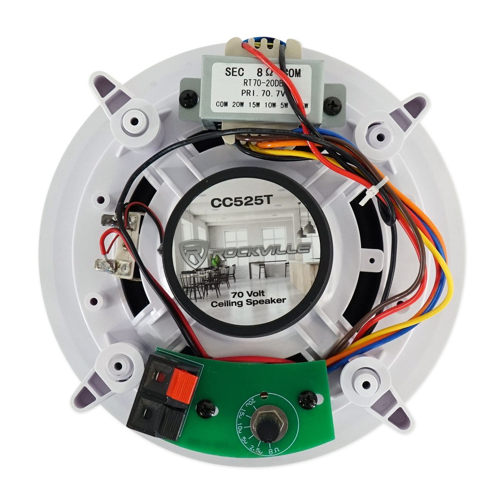 Rockville 4-Zone Matrix Multi Source Amplifier+(20) 5.25" White Ceiling Speakers