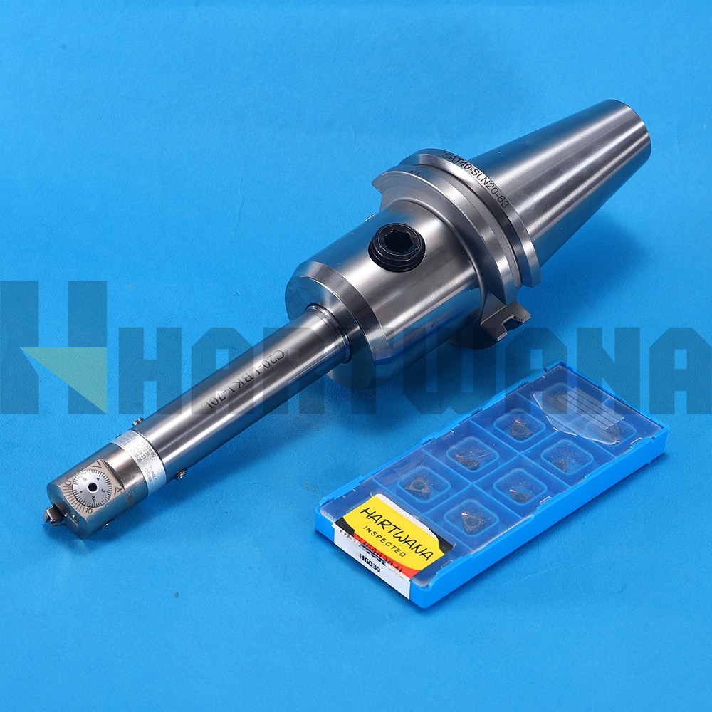 20-26mm Boring Head Straight Shank 20mm Indexable Boring Bar Set CAT40-SLN20-63