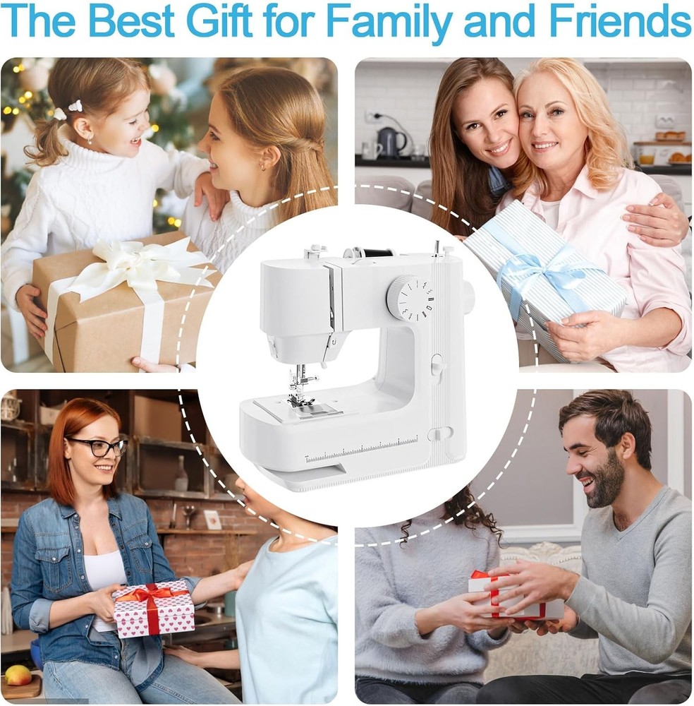 Sewing machine, suitable for clothing, fabrics, and DIY home projects.