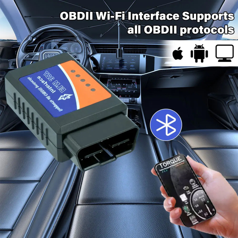 ELM327 OBD2 Scanner Bluetooth Car Diagnostic Tool Code Reader For Android /IOS