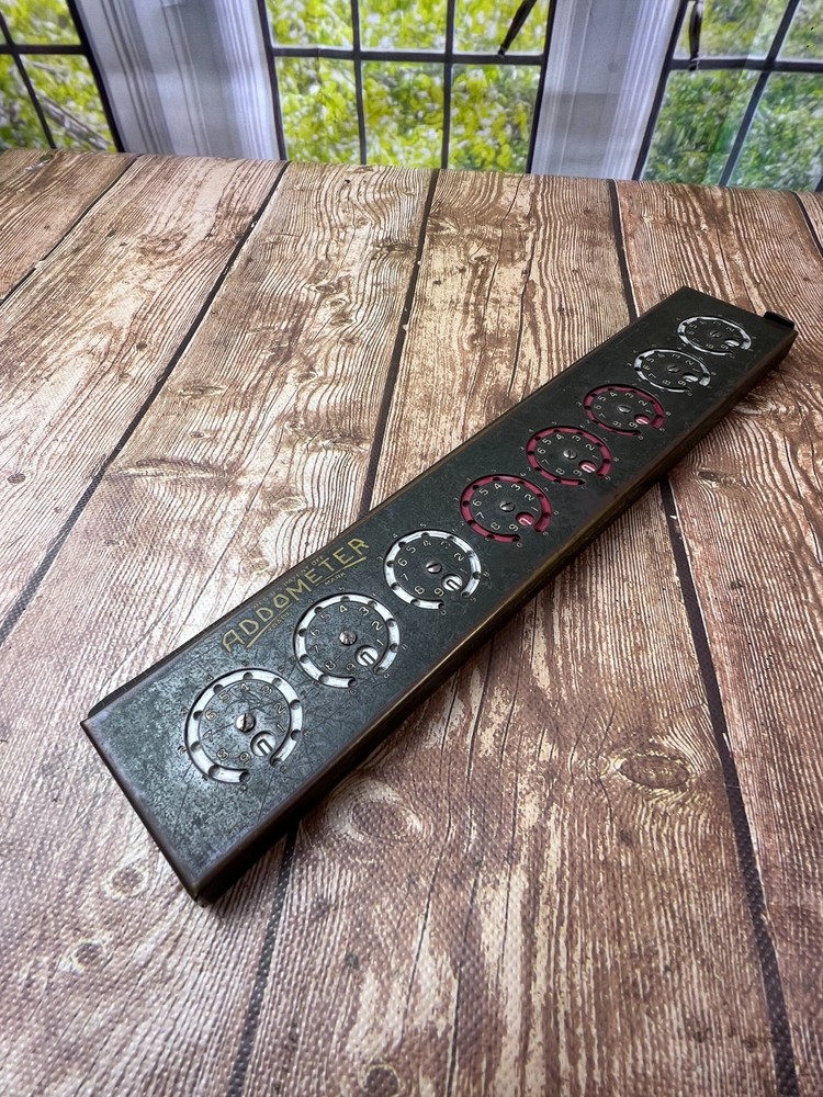 Vintage Addometer Adding Machine Calculator & Stylus Pen Co Chicago