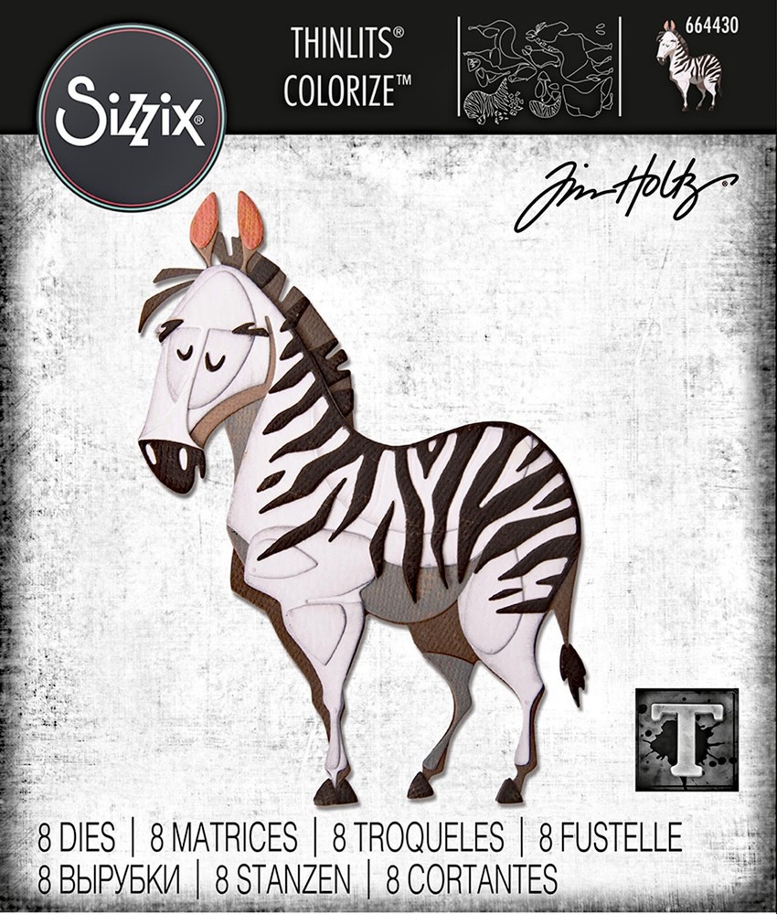 New, Retired Sizzix Thinlits Winifred Colorize 8pc #664430 Retail $34.99 T Holtz
