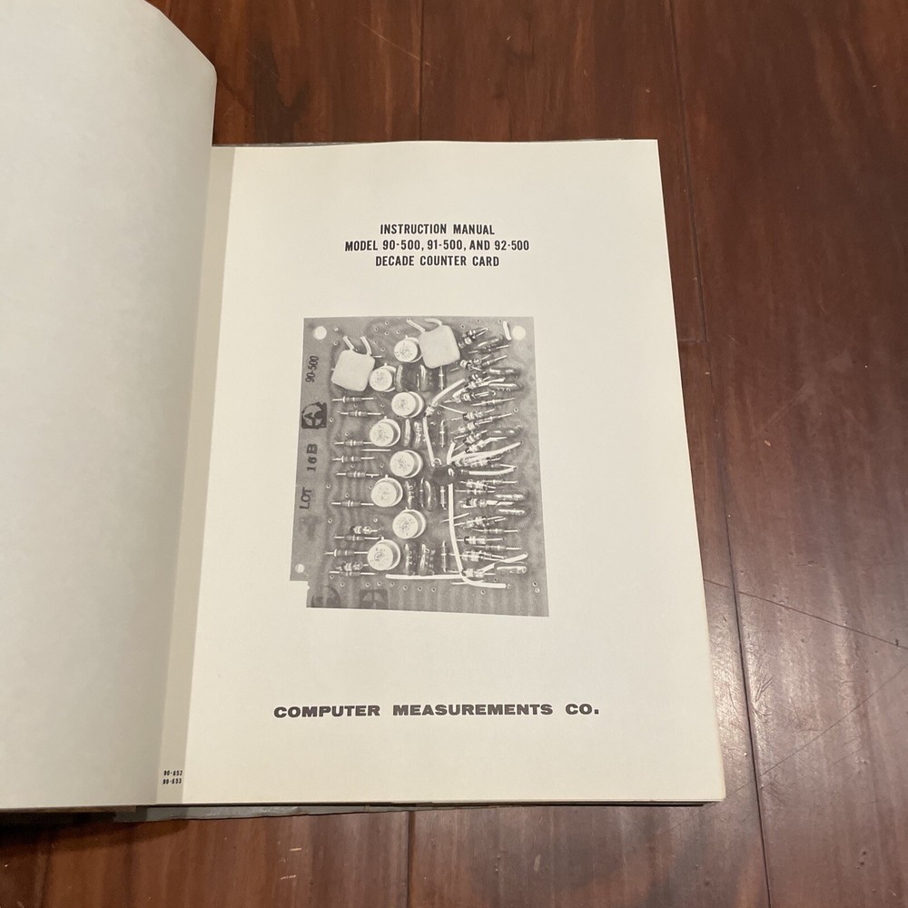 CMC Model 705B-6629 Frequency-Period Meter Operation Manual