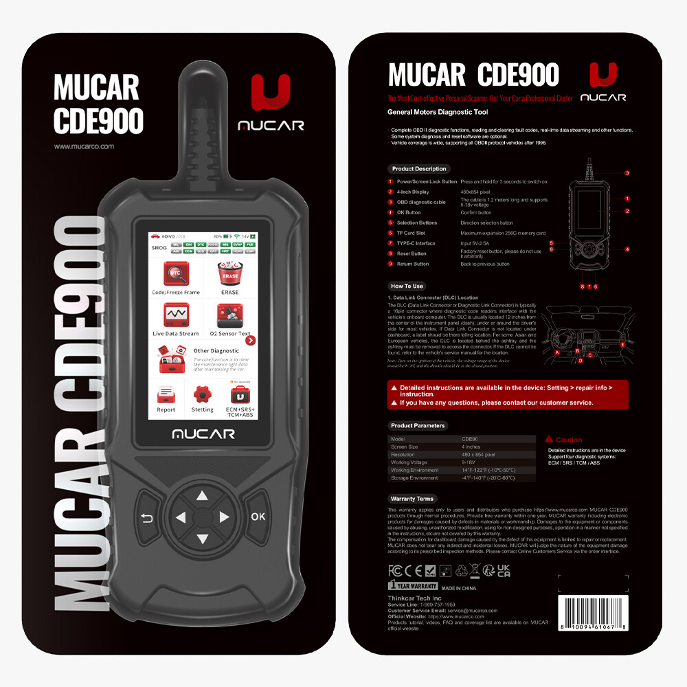 MUCAR OBD2 Code Reader Auto Diagnostic Scanner Car Diagnostic Tool Check Engine