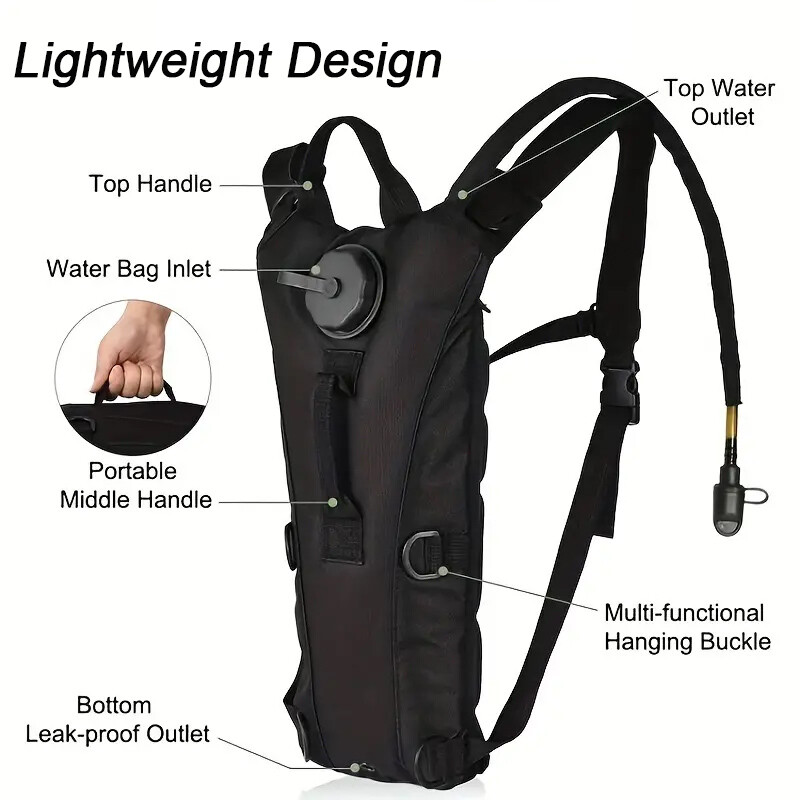 Water Bladder Backpack Nylon Tactical Hydration Pack Bag Running Jogging Cycling