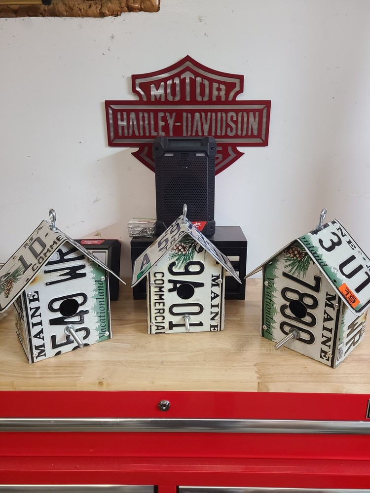 Custom Made License Plate Bird House