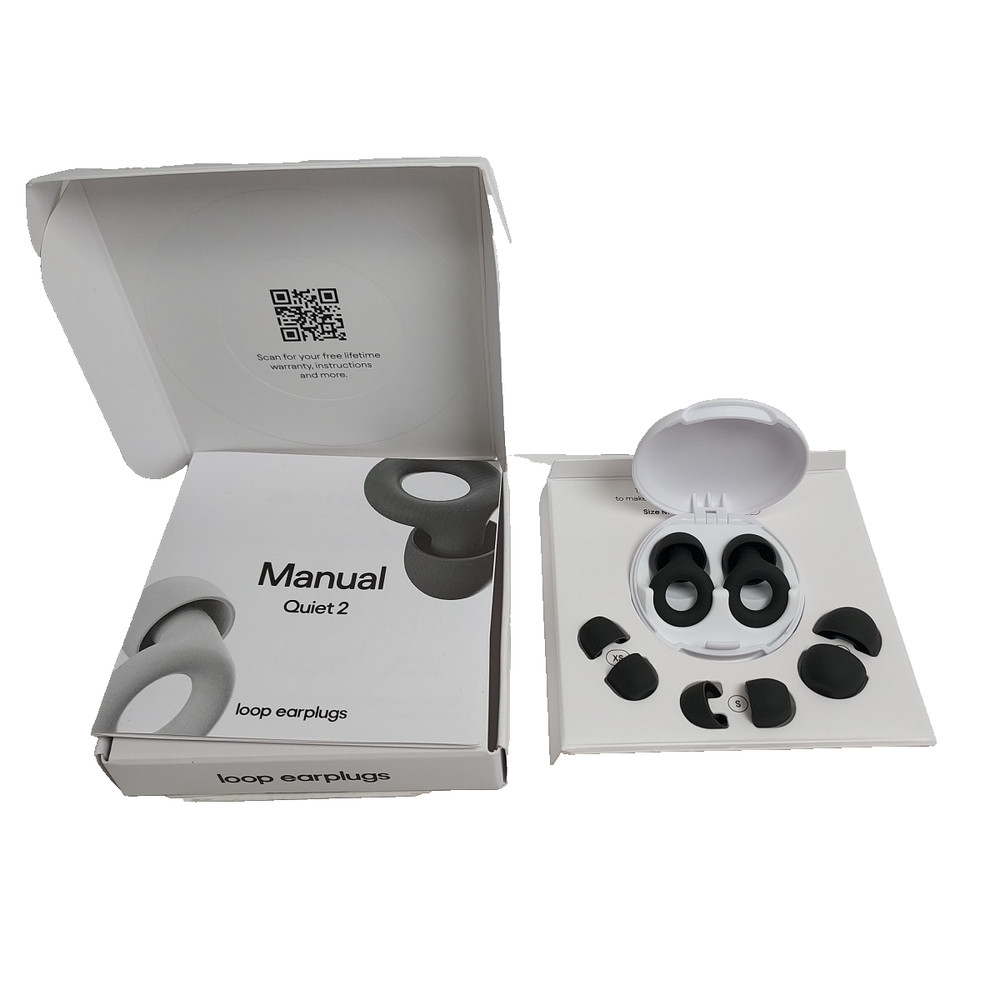 Loop Quiet 2 Noise Reduction Earplugs - Black New Open Box