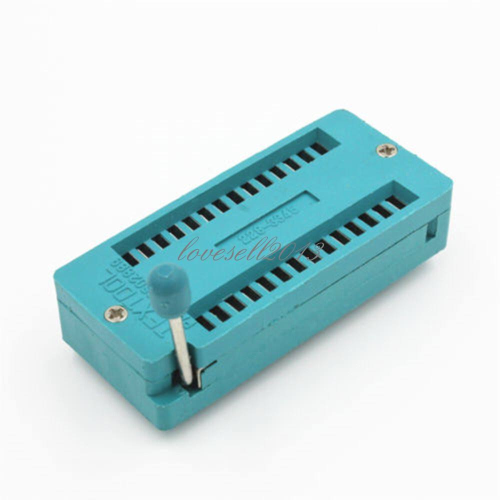 ZIF 28-pin 28 Pins Test DIL ICs Universal IC Socket Insertion Wide Body Socket