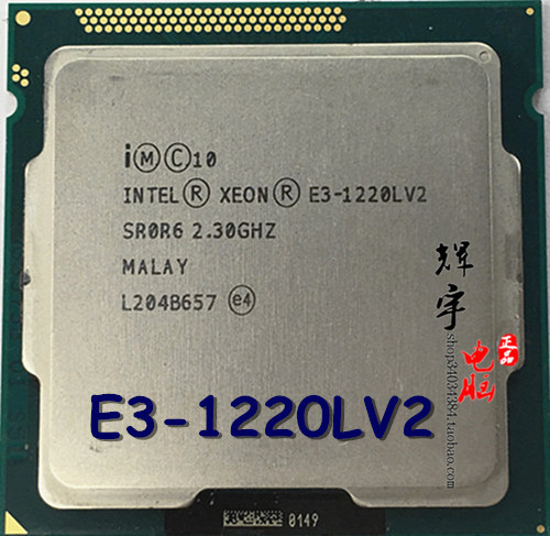 CPU Intel xeon E3-1220L V2 GEN8 SR0R6 LGA 1155 2.3GHZ Processor CPU e3-1220LV2-