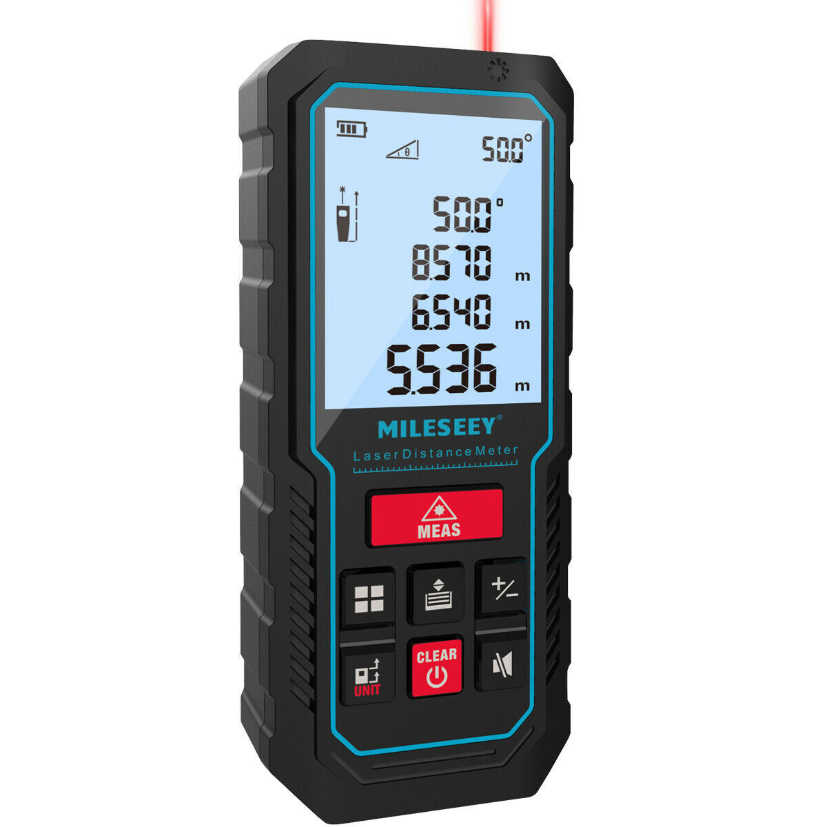 Mileseey 229Ft Laser Distance Measure Meter 2"LCD Backlit Auto level Auto height
