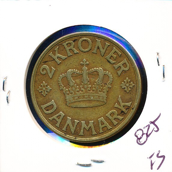 DENMARK -   2 KRONE 1926 - BRASS - #8604