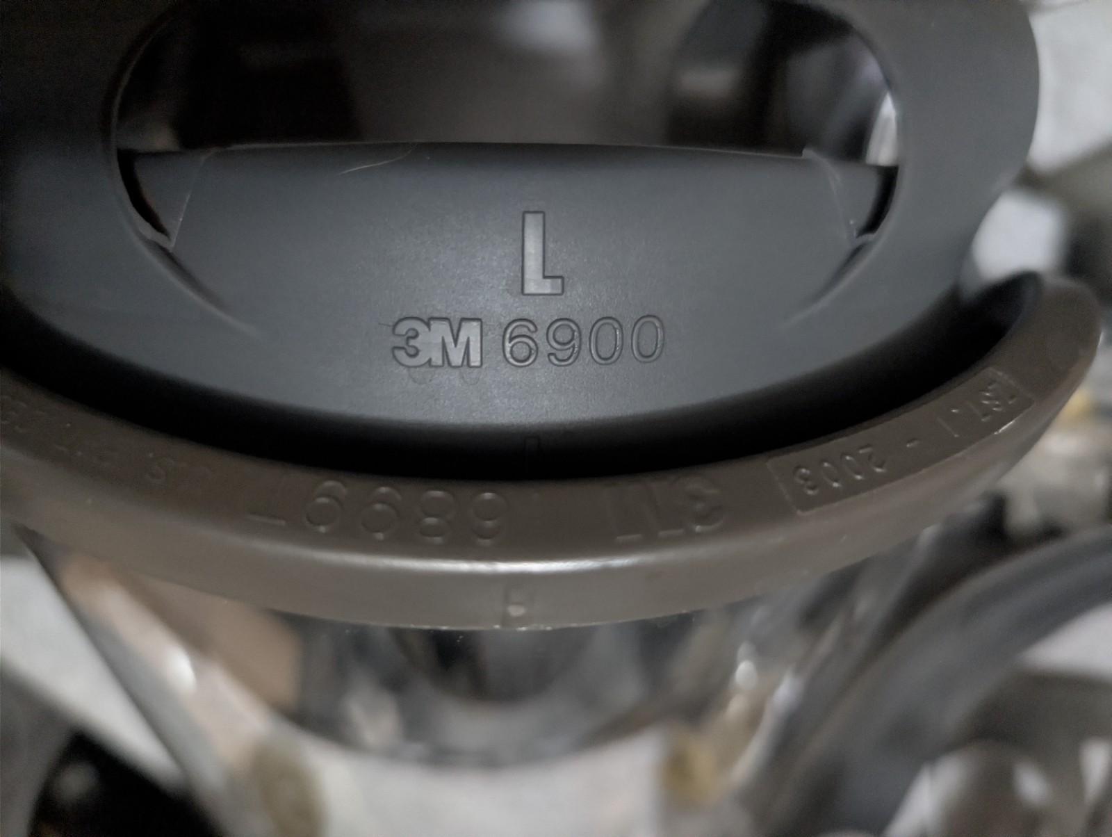 Lot Of 5 3M 6900 Full-Face Respirator Masks- Large No Filters/Valves/Center Adpt