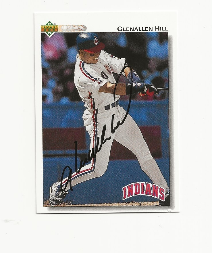 GLENALLEN    HILL    INDIANS      AUTOGRAPHED    CARD