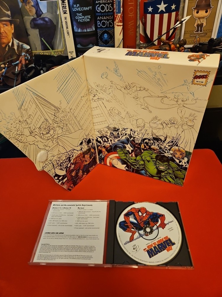 How To Draw The Marvel Way Comic Creativity Center 1996 MAC PC CD-ROM No Cards