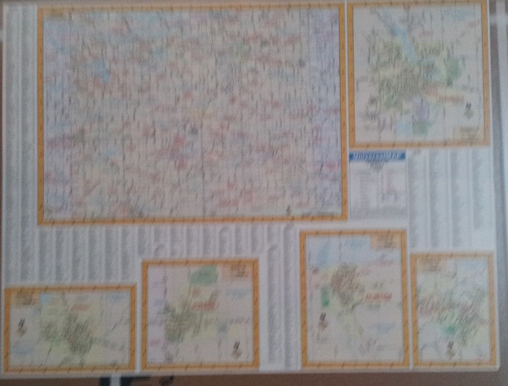 Adrian Lenawee Counties MI Laminated Wall Map