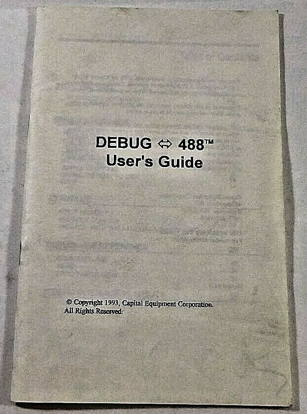 Capital Equipment DEBUG 488 User's Guide
