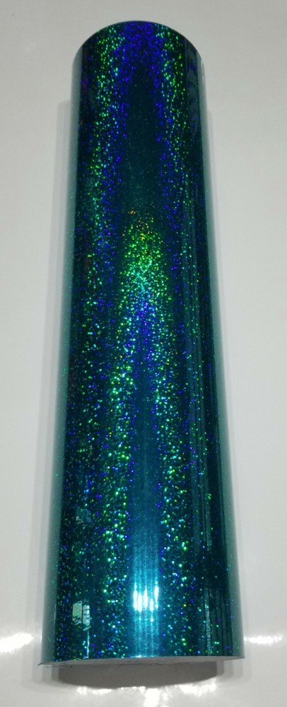 Teal Sequins Sign Vinyl 24" x 10 ft