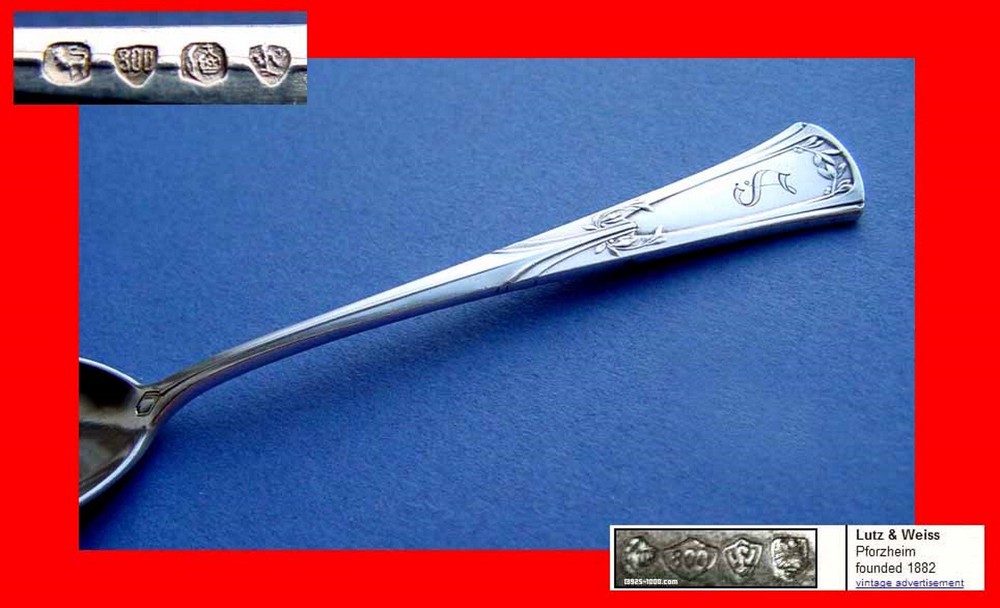 Beautiful Spoon, LUTZ & WEISS, 800 Silver B86