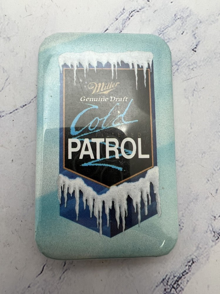 Collectible Miller Genuine Draft Cold Patrol Button Pin