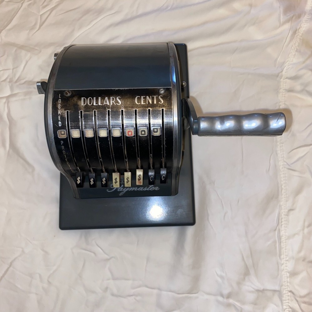 1982 Paymaster Pay Scale, Used, Good Condition, Working, Grayish black, Vintage