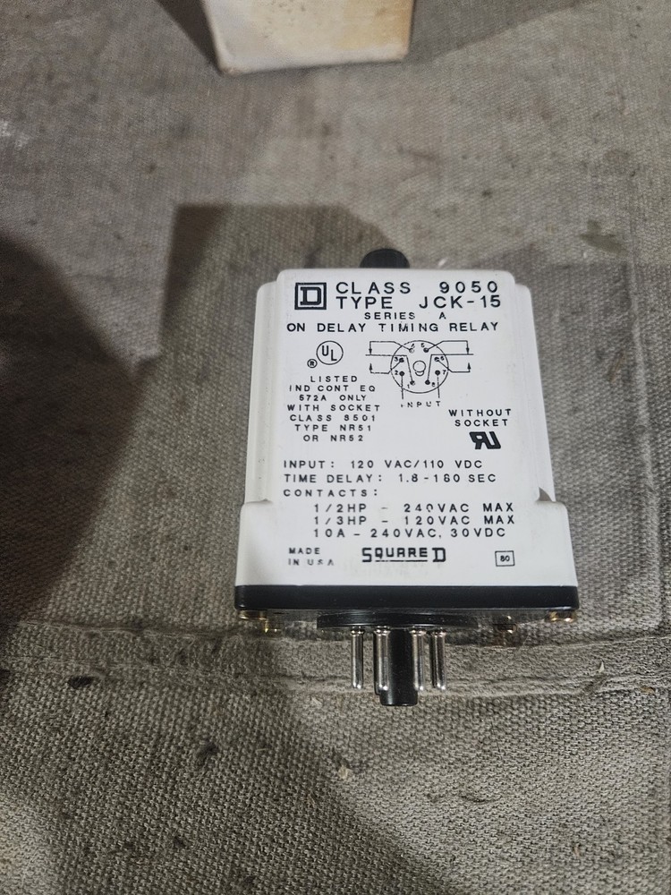 SQUARE D 9050 JCK15V14 Electrical Timing Relay