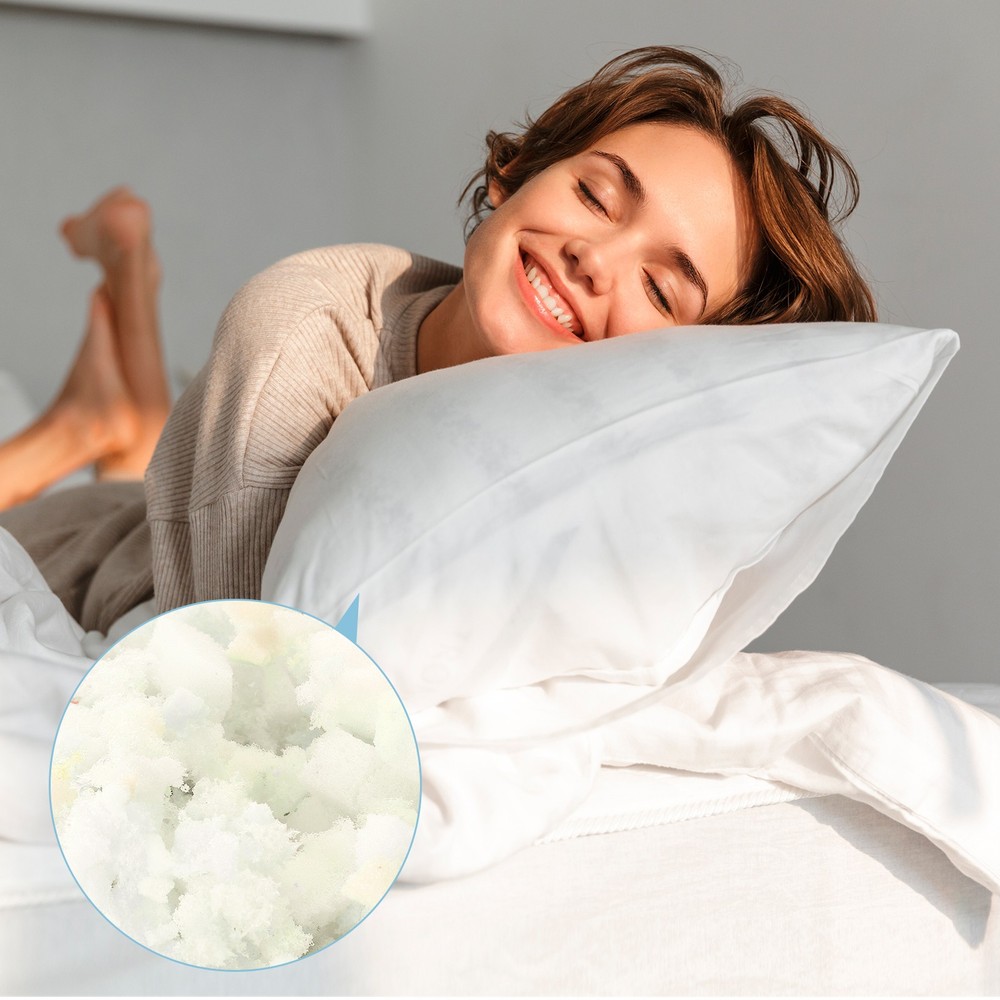 Shredded Memory Foam Filling 5 Pounds Bean Bag Filler Foam White