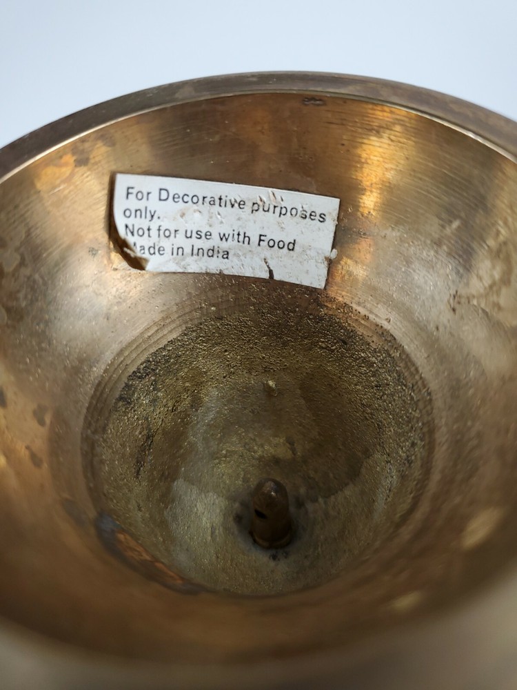 Brass dinner bell 7" for decorative purposes only