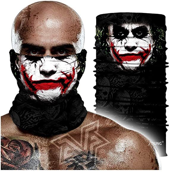UV Protection Joker Skull Face Mask Bandanas Neck Gaiter Headwear Magic Scarf US