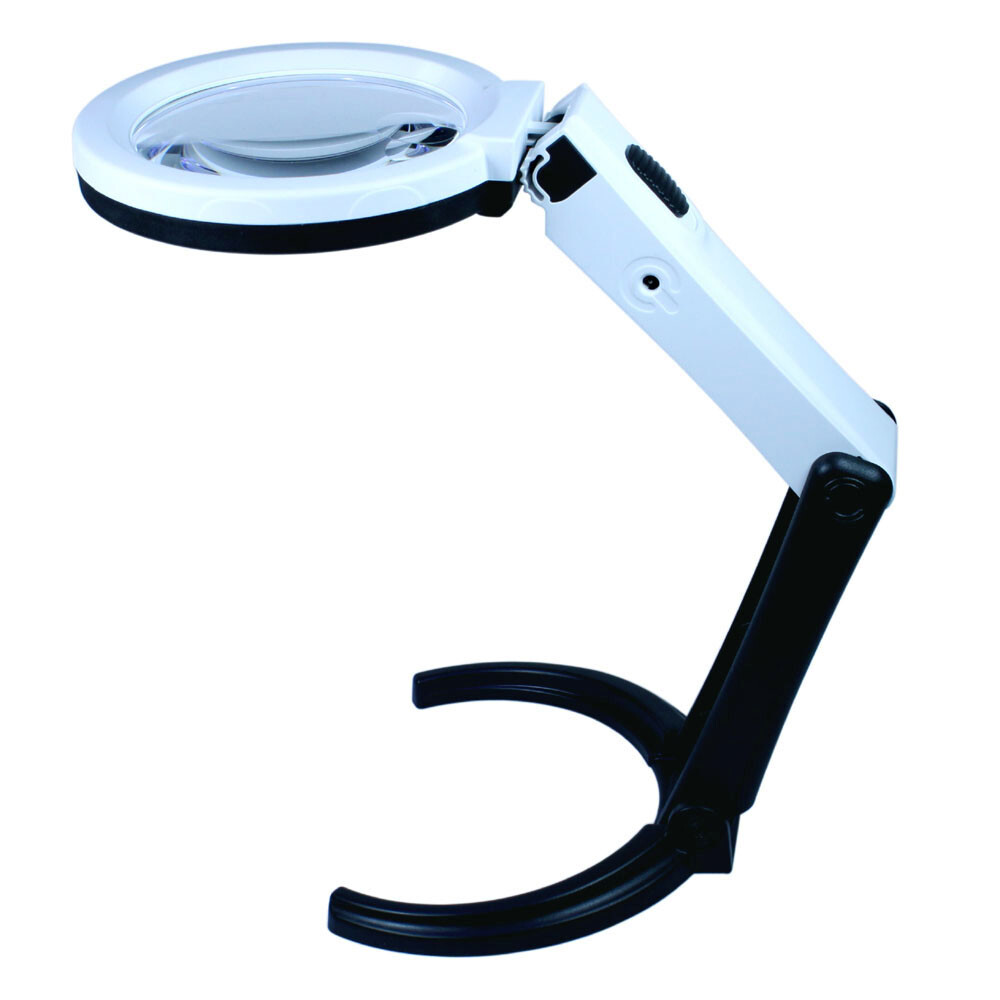 Foldable LED Lighted Magnifying Lamp Reading 2.5X-8X Magnifier with USB Charger