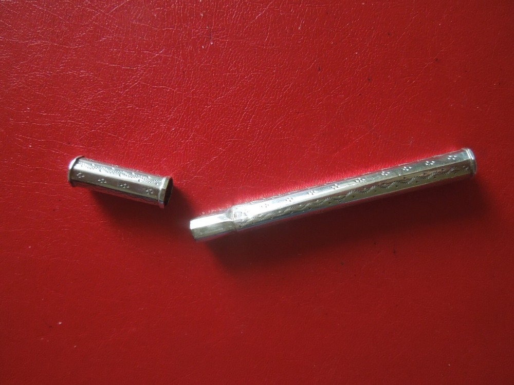 J6391 ANTIQUE DUTCH 833 SILVER Needle Case See Description
