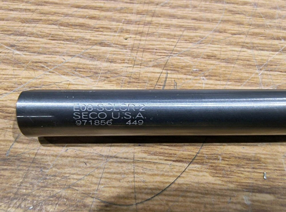Seco E08-SCLCR-2 Solid Carbide Indexable Boring Bar, 1/2", 8" OAL, CCMT Inserts