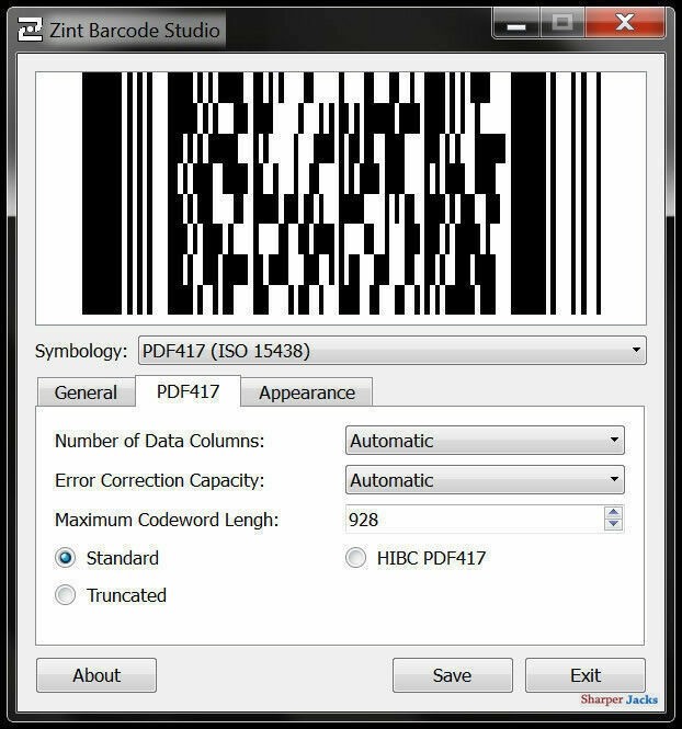 Zint Barcode Generator - UPC QR Code Creator Software - 50+ Formats - Windows CD