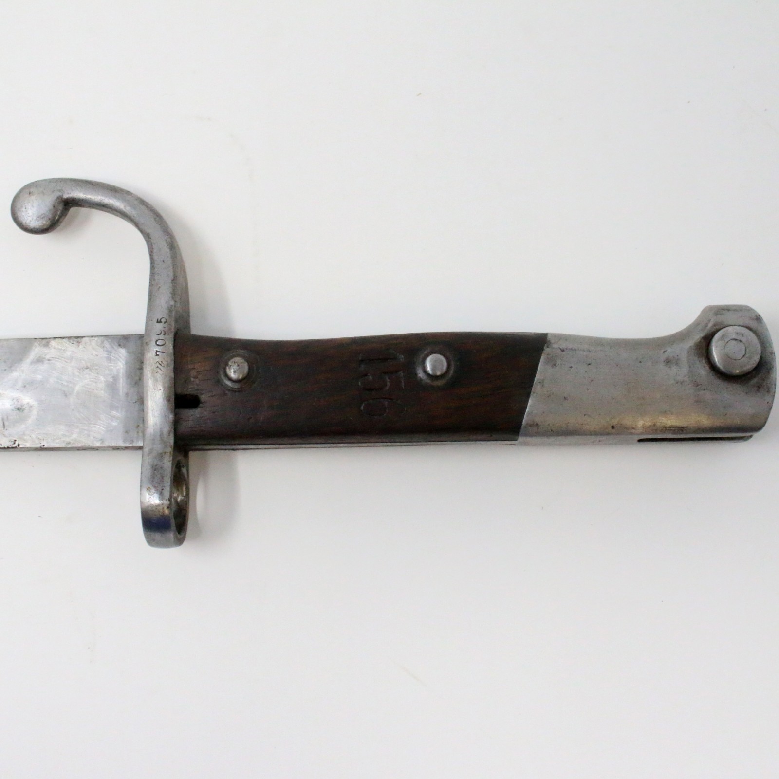 Argentine M1909 Mauser Bayonet Hooked WKC Solingen Matching # Leather Scabbard A