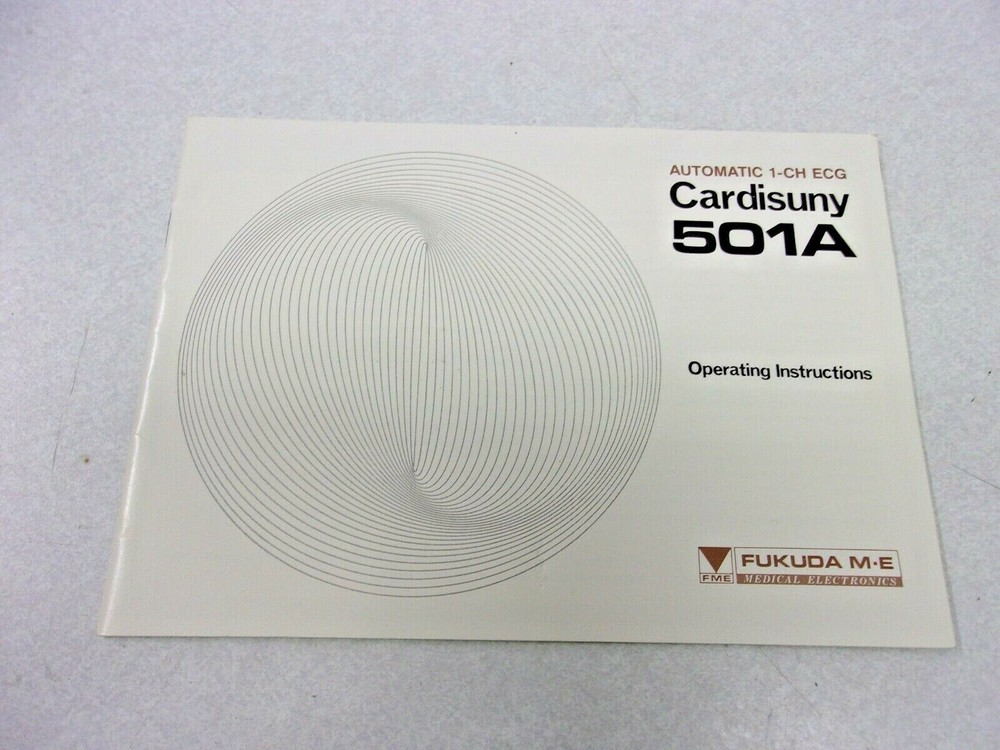 CARDISUNY 501A FUKUDA M-E OPERATING INSTRUCTIONS MANUAL