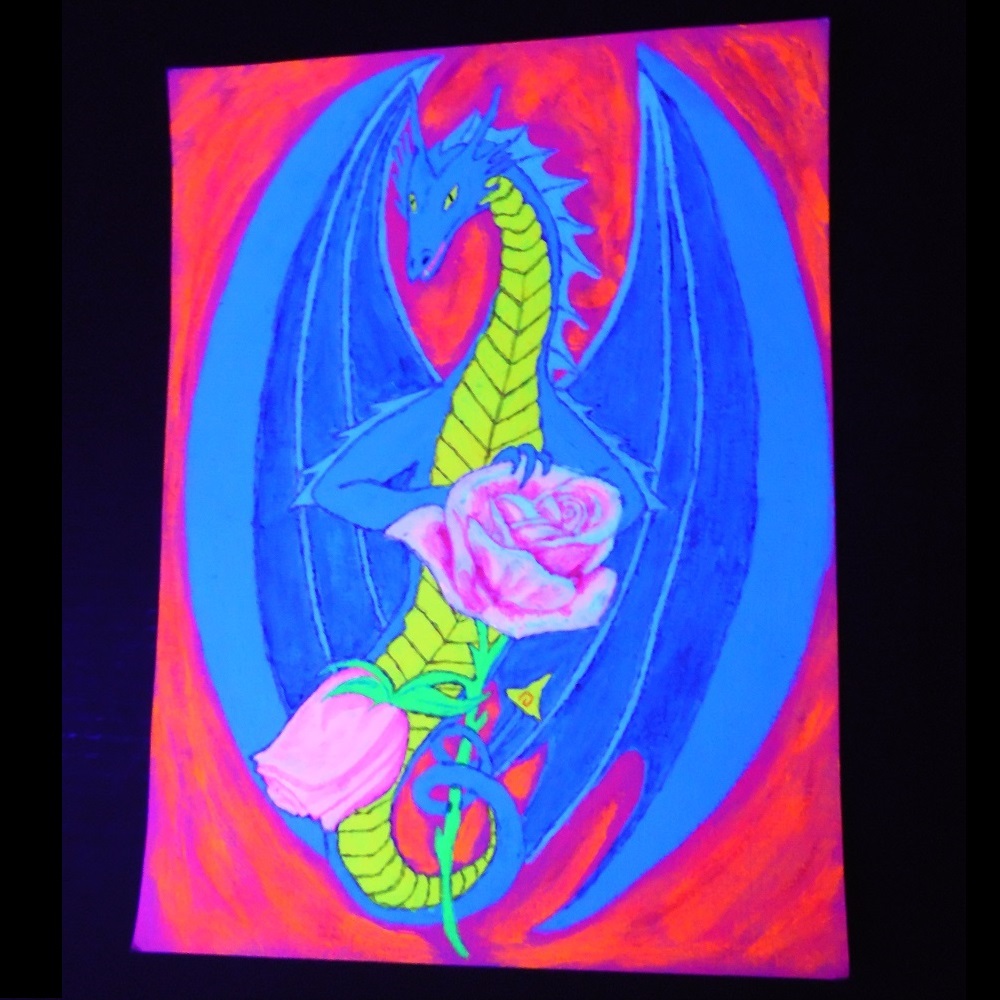 UV Black light Neon Fluorescent Rave Party Poster Acrylic Paint