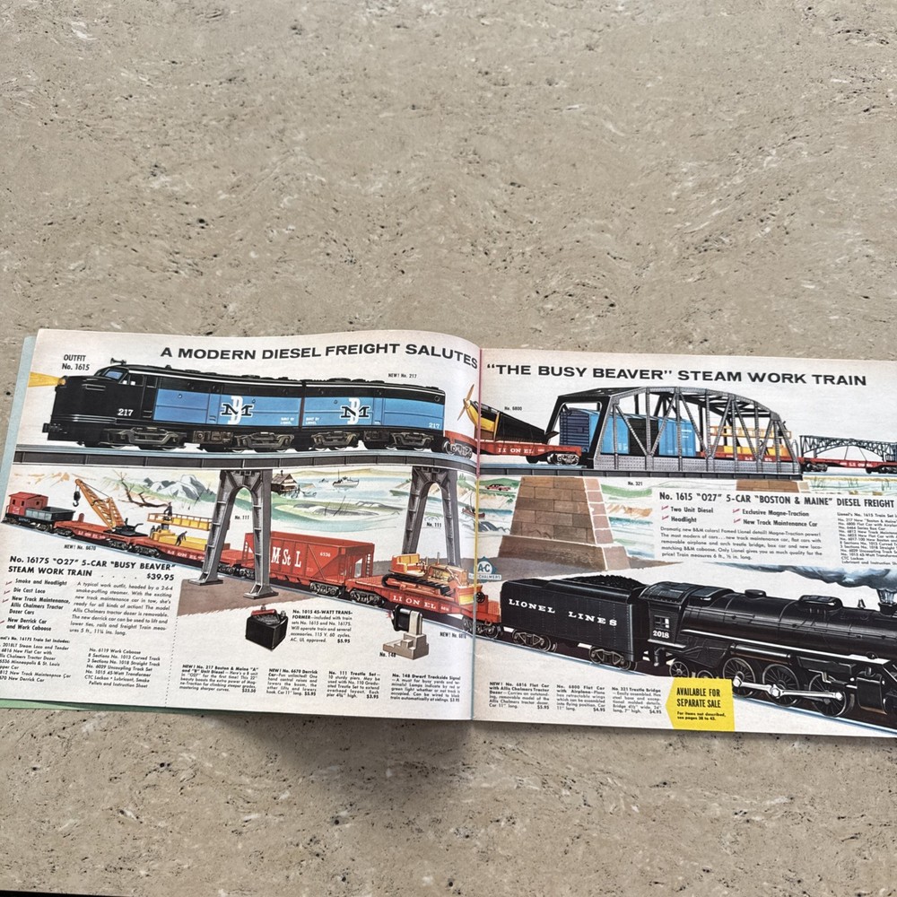 Vintage Lionel Model Train Catalog 1959 Original