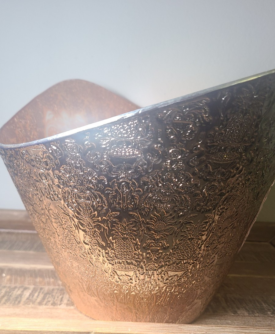 ABSOLUT ELYX Demask Copper Plastic LED White Illuminated Display Ice Bucket