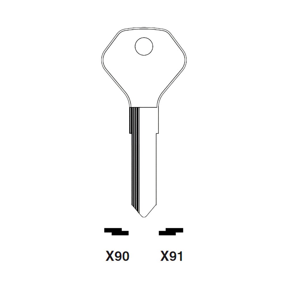 X90 Key Blank Nickel