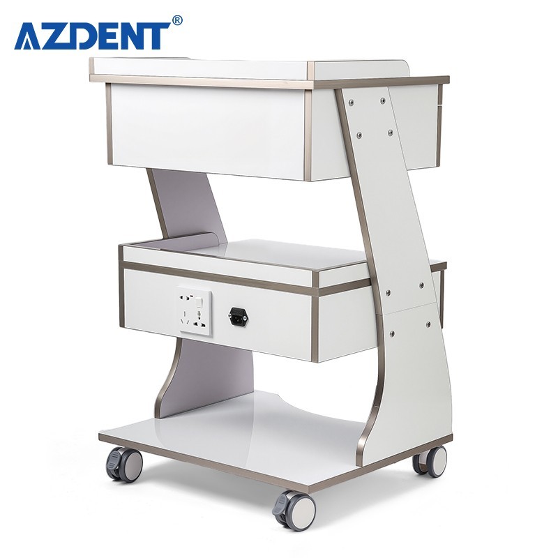 Dental Médico Carro Mueble de Almacenamiento con Cajones y Toma de Corriente