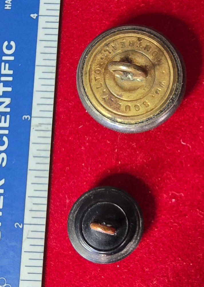 Canada Original WW 2 Chaplain Buttons One with Maker