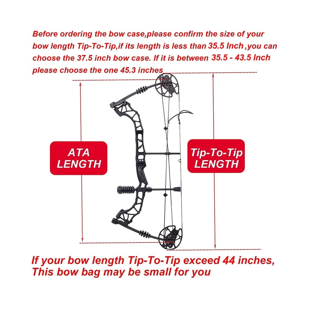 SOPOGER Archery Soft Compound Bow Case Holder Carry Bow Bag Case with Arrows ...