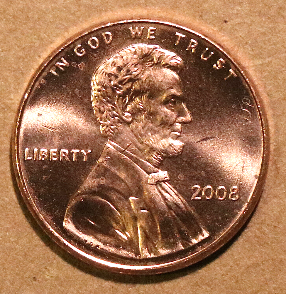2008 Lincoln Memorial Cents BU