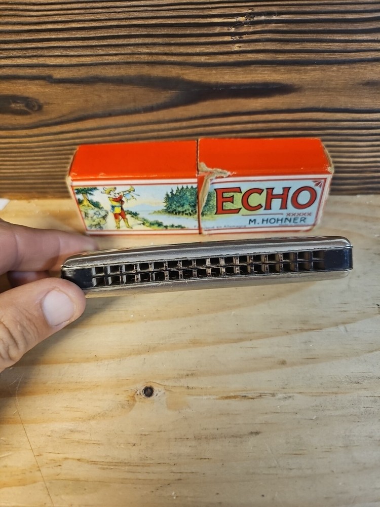 Vintage Hohner Echo Harmonica in Original Box Key C Made in Germany