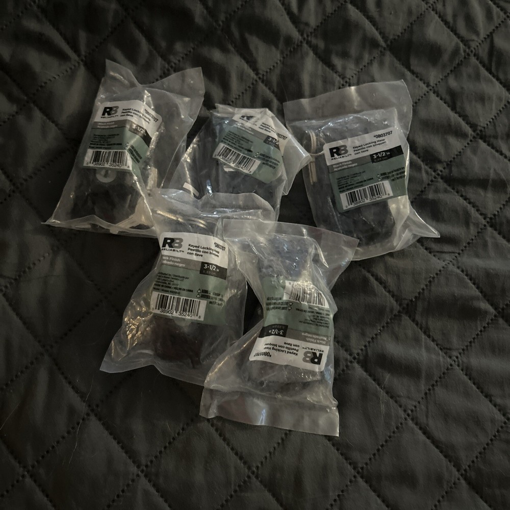 Reliabilt 0803707 Keyed Locking Hasp Black -5 Locks