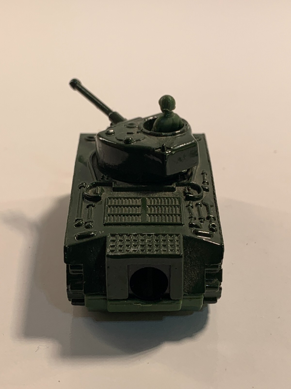 1980-90s Collectible Pencil Sharpener Green Army Tank With Moving Turret B8
