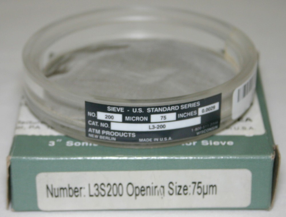 ADVANTECH 3" DIAMETER CLEAR ACRYLIC SONIC SIFTER SEPARATOR SIEVE , L3S SERIES